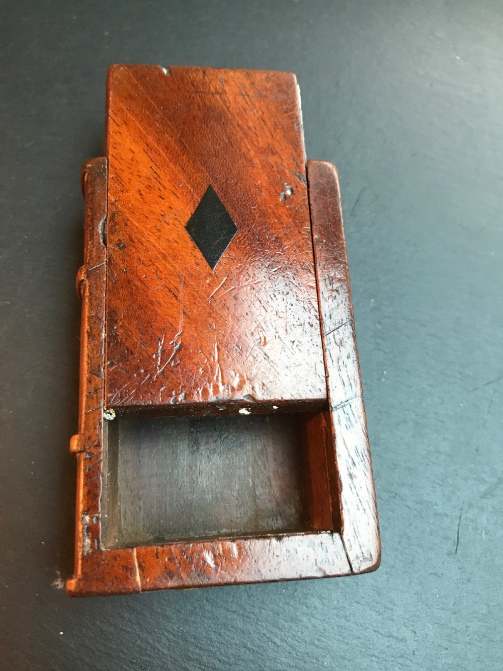 Antique Treen Snuff  Box - in the shape of a book View III