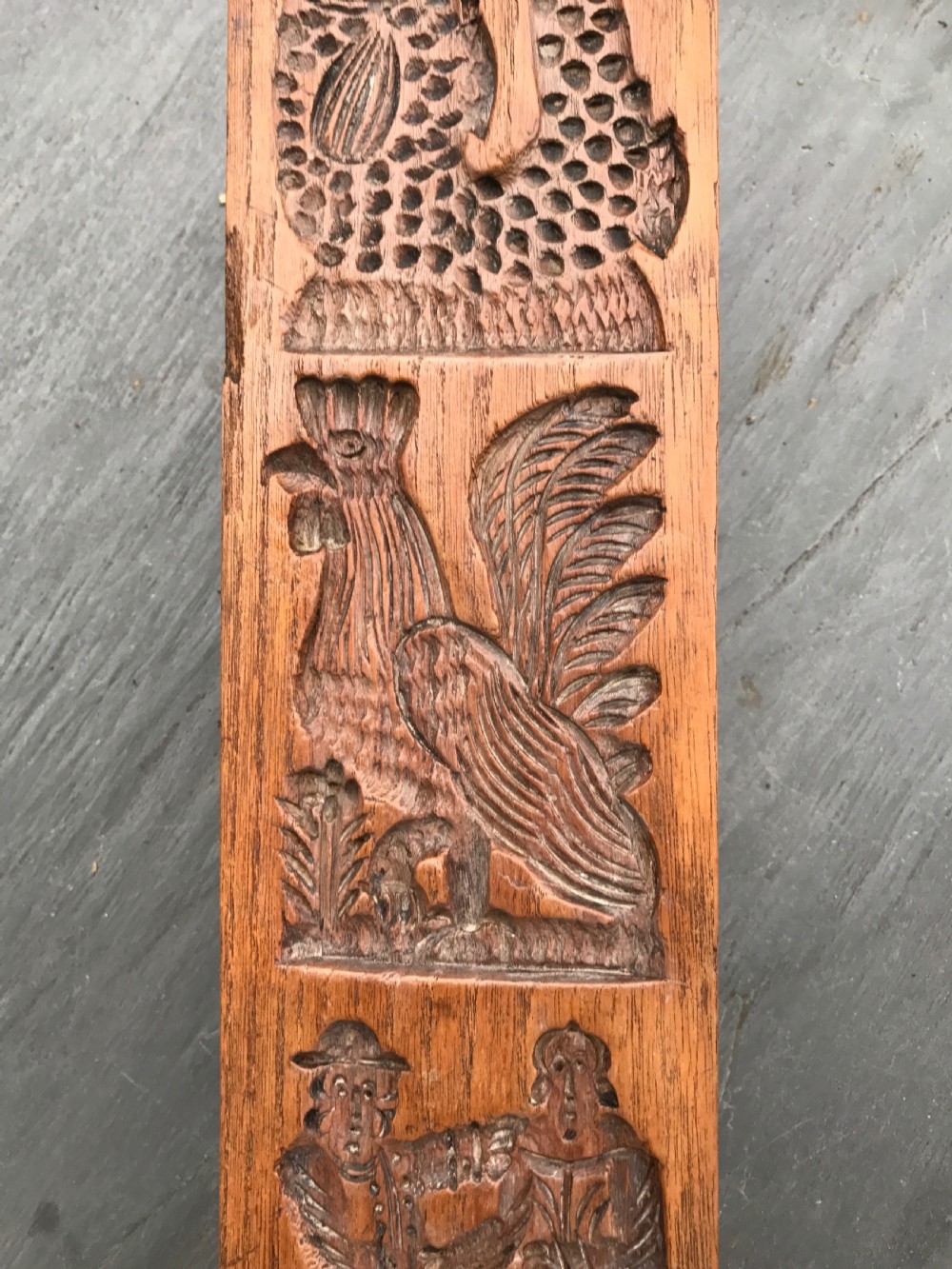 Antique  Treen Double Sided Gingerbread Mould View III