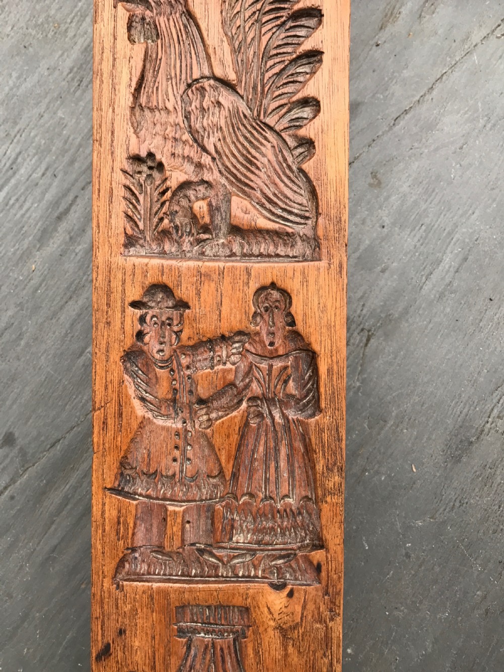 Antique  Treen Double Sided Gingerbread Mould View IV