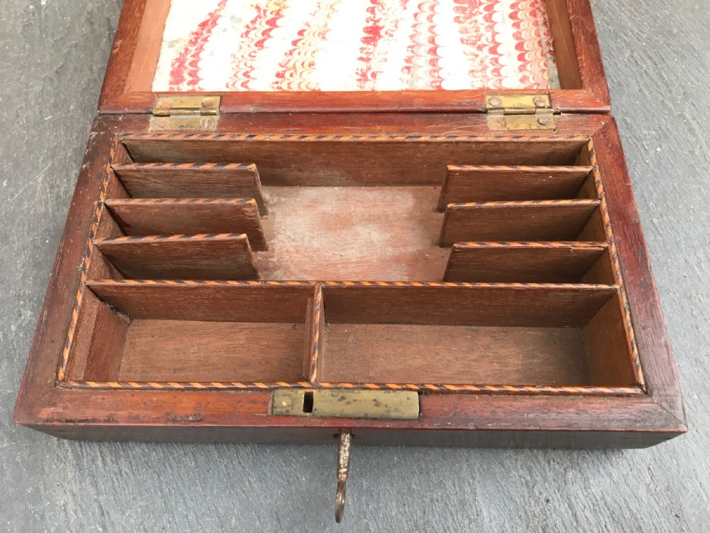 A Small Georgian Mahogany Box - unusual interior View II