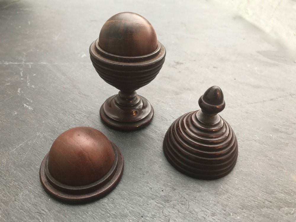 Antique Treen Magic Trick - disappearing ball