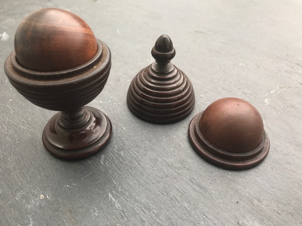 Antique Treen Magic Trick - disappearing ball View III
