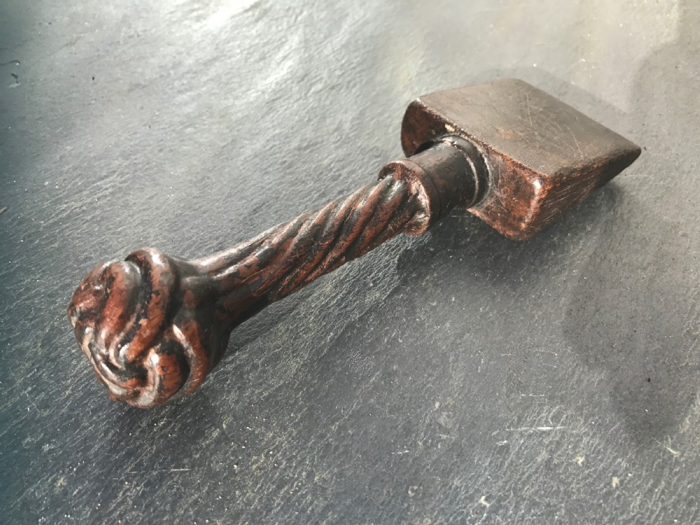 Antique treen Sailors Press - dated 1803