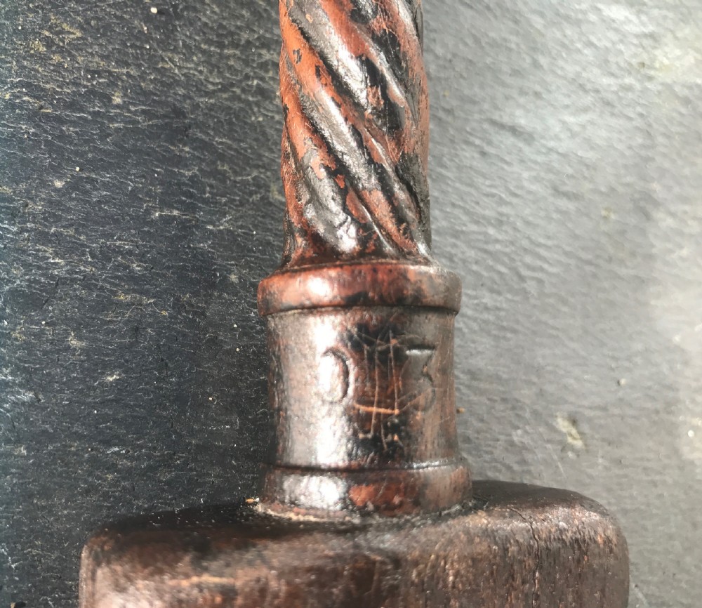 Antique treen Sailors Press - dated 1803 View IV