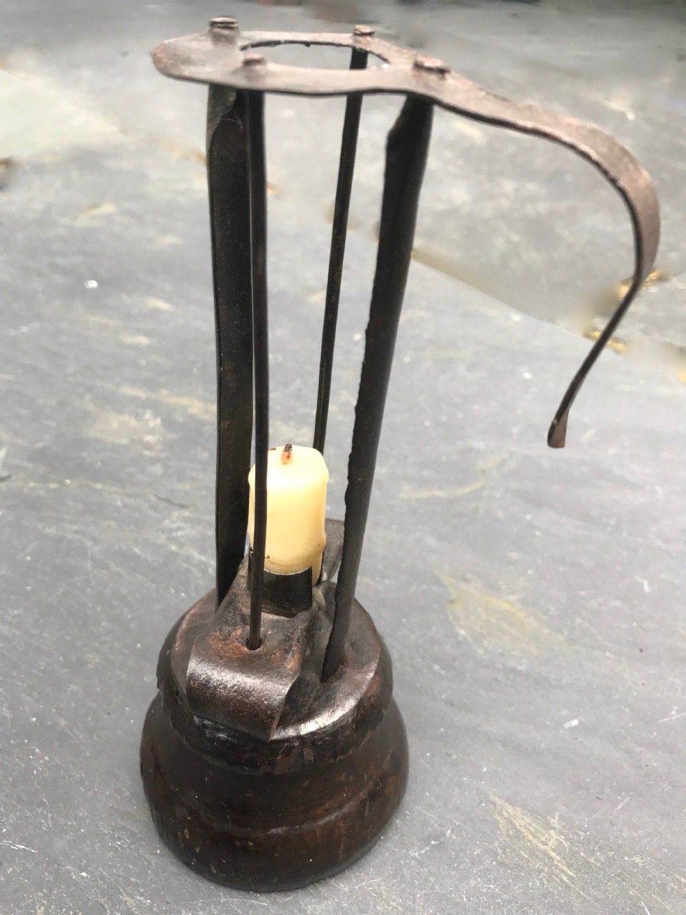 A lovely early 1800's  English stable candlestick 