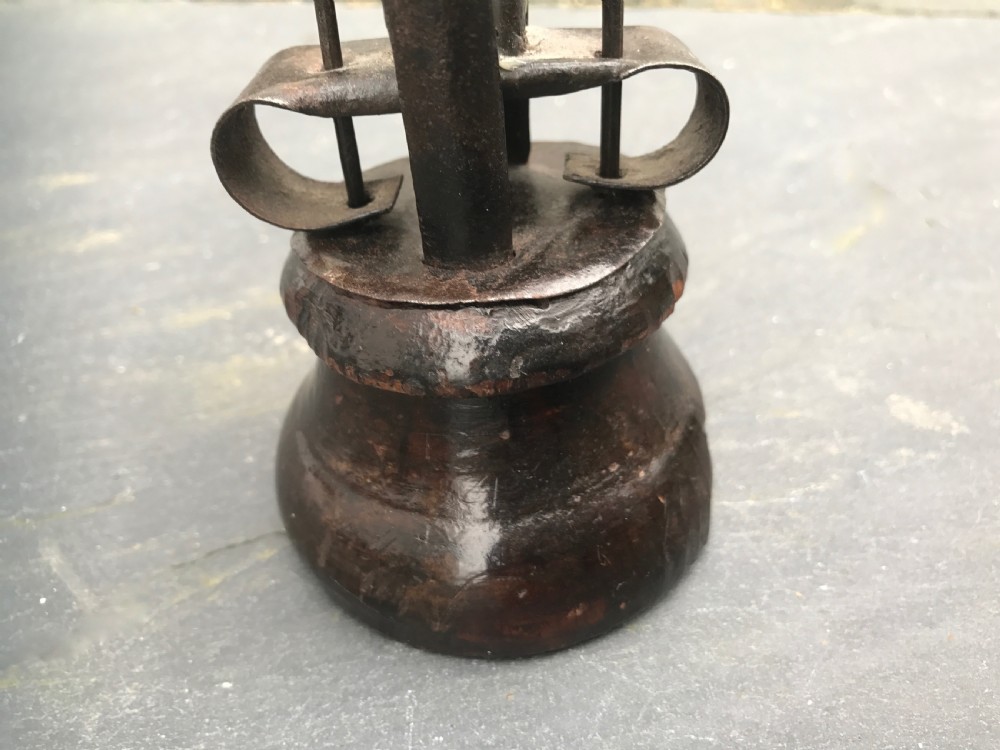 A lovely early 1800's  English stable candlestick  View II
