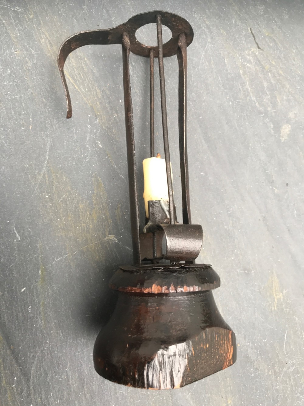 A lovely early 1800's  English stable candlestick  View III