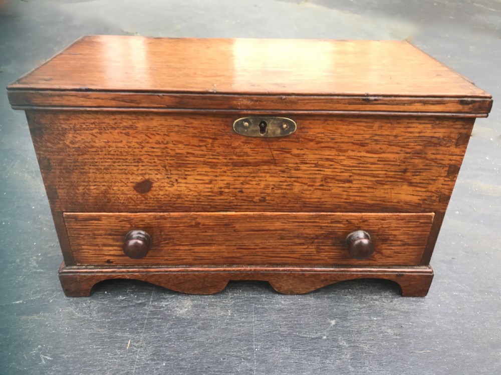 Antique Mini Oak Coffer