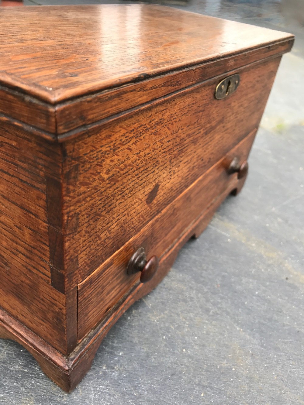 Antique Mini Oak Coffer View II