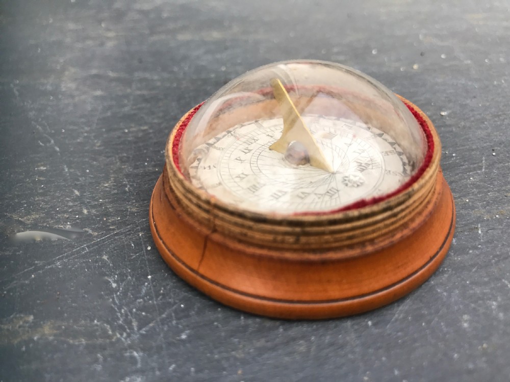 Antique Boxwood Sundial and Compass View III