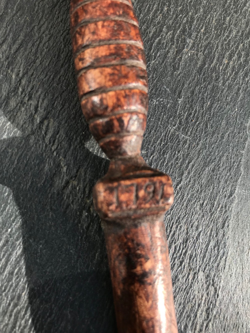 Antique Apple/Cheese Scoop - dated 1791 View III