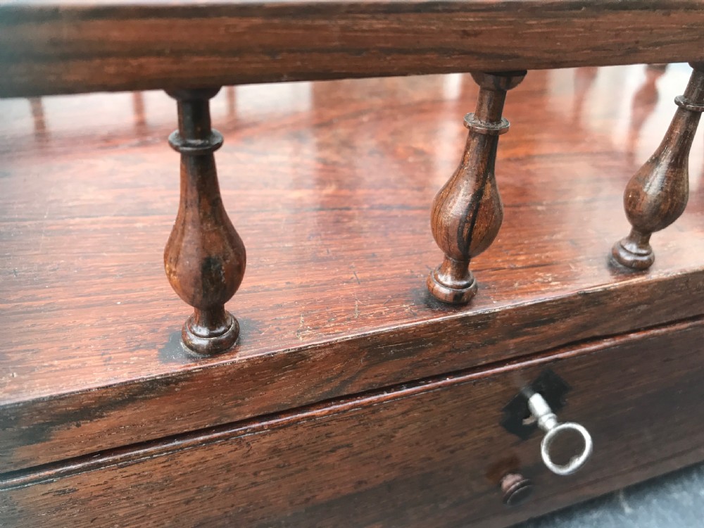 Antique Rosewood Book Carrier & Writing Box View II