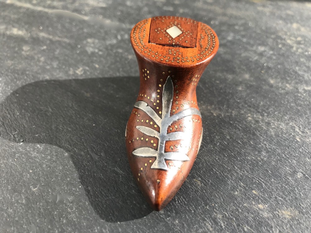 Antique Snuff Shoe Box - small size View II