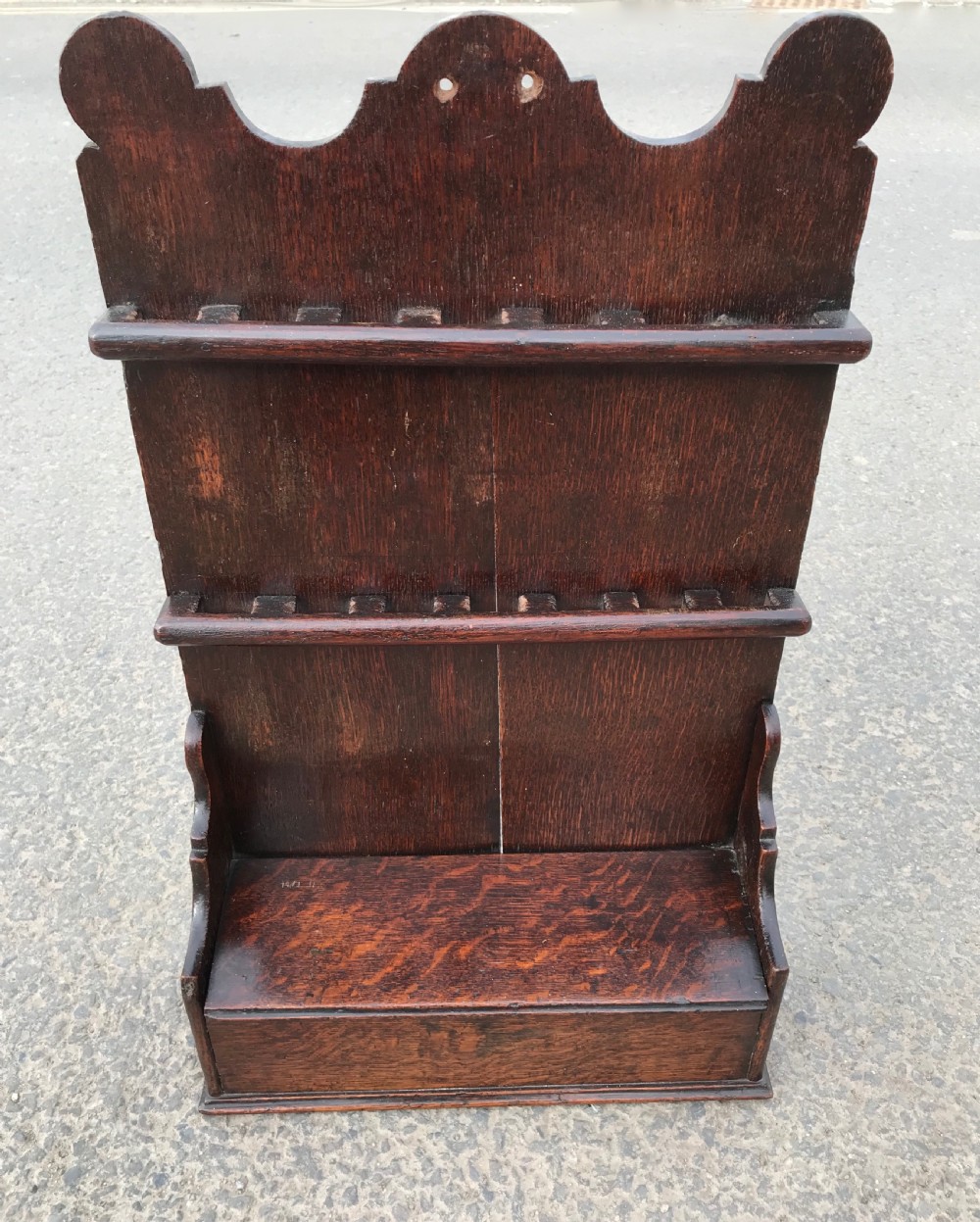 Antique Oak Spoon Rack - Good Colour View IV