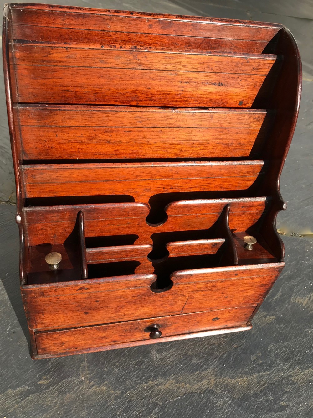 An early to mid 19th century stationery rack  View II