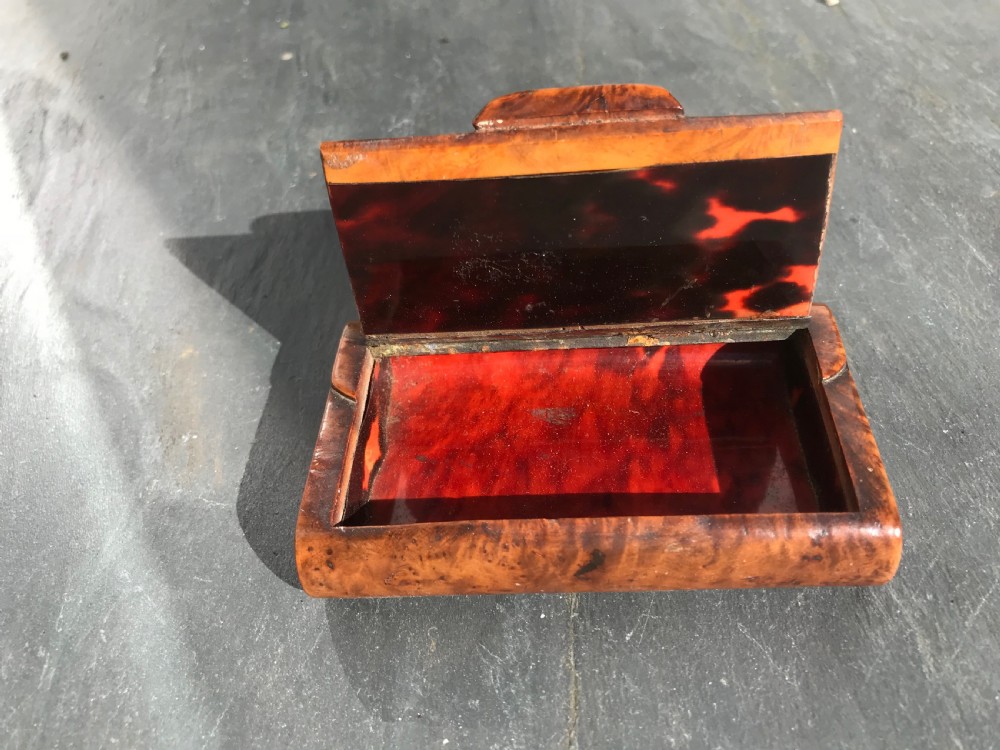 An unusual  mid 19th century snuff box in the form of a satchel View II