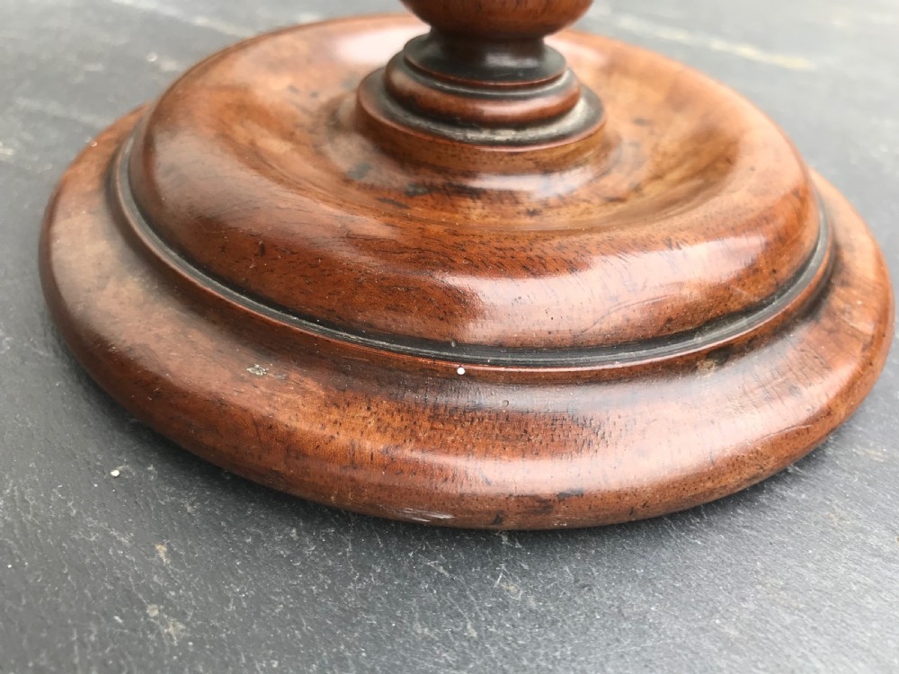 Antique mahogany adjustable Candle Stand View II