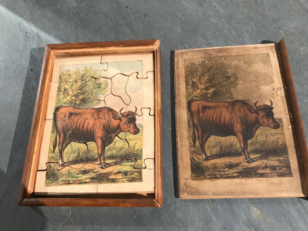 Antique Victorian Antique Hand Cut Jigsaw View II