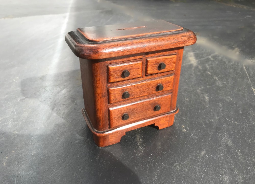 Antique Money Box - shape of a chest of drawers