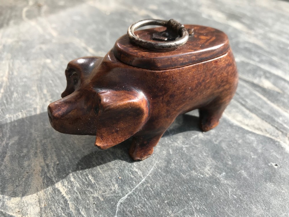 Antique Snuff Box - in the form of a pig