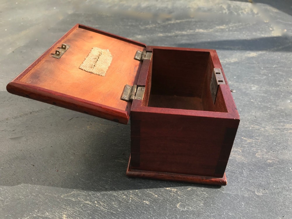 An antique money box in the form of a chest View III