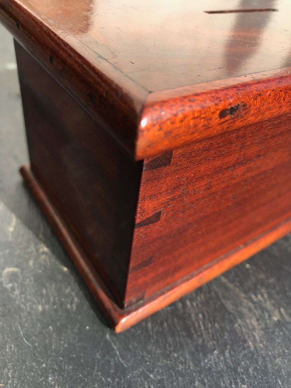 An antique money box in the form of a chest View IV