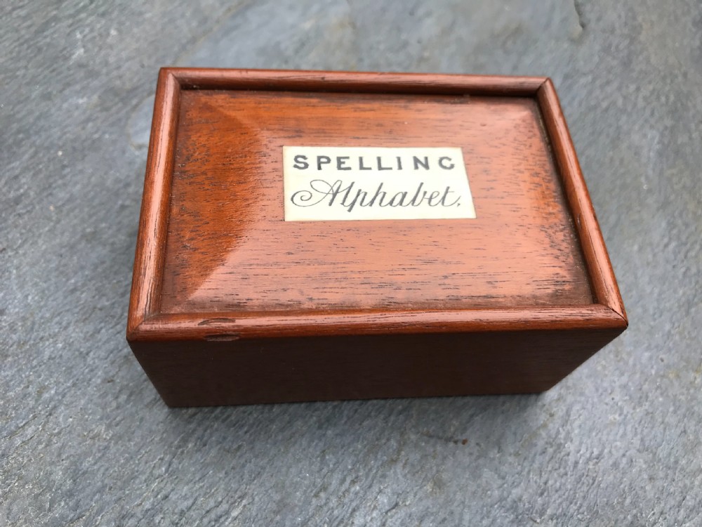 Antique Treen Victorian Alphabet and Spelling Set View IV
