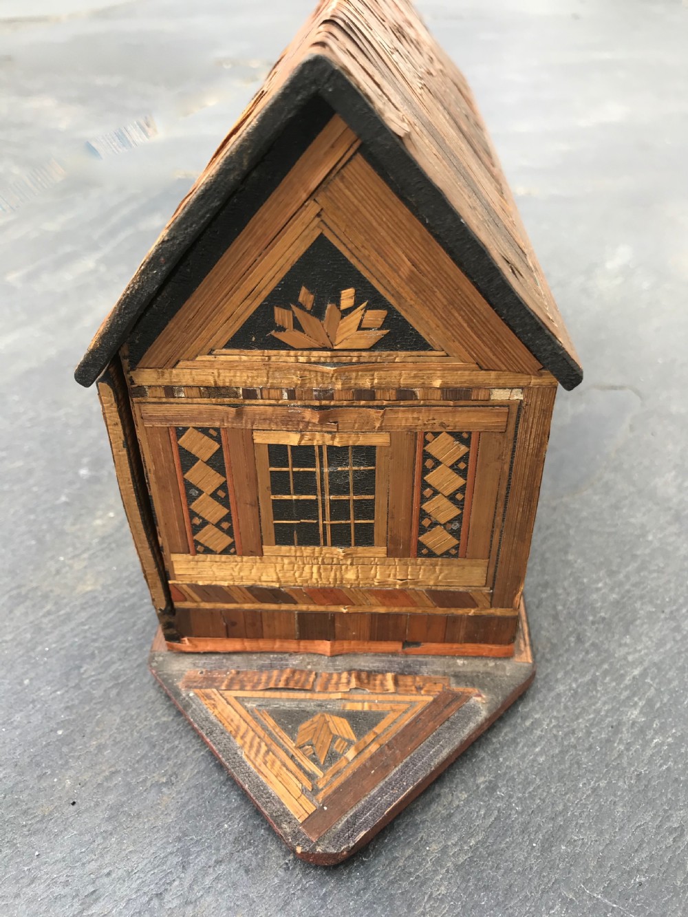 Antique Noah's Ark - Straw Work plus animals View IV