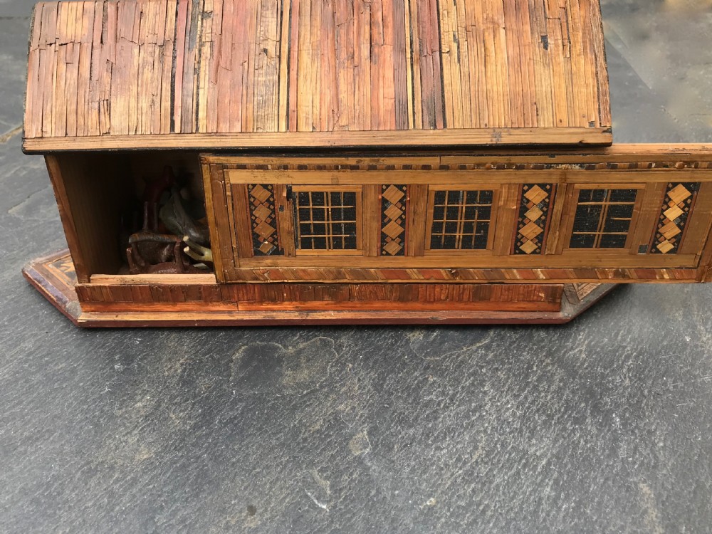 Antique Noah's Ark - Straw Work plus animals View VI
