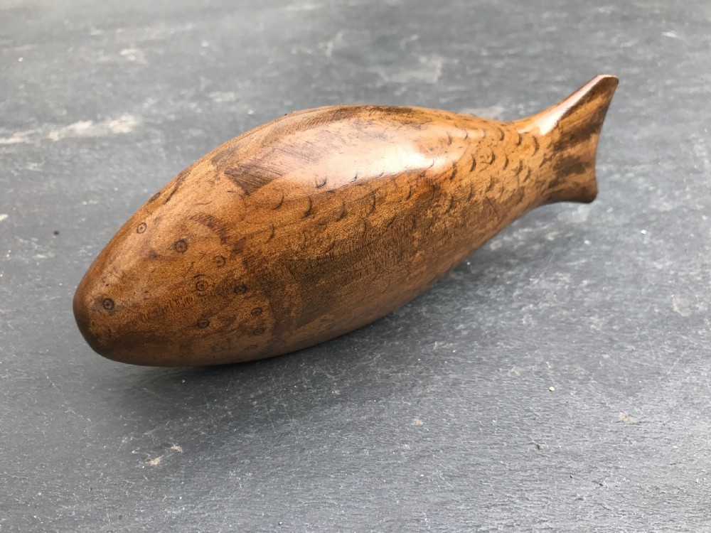 Antique Table Snuff Box - Fish