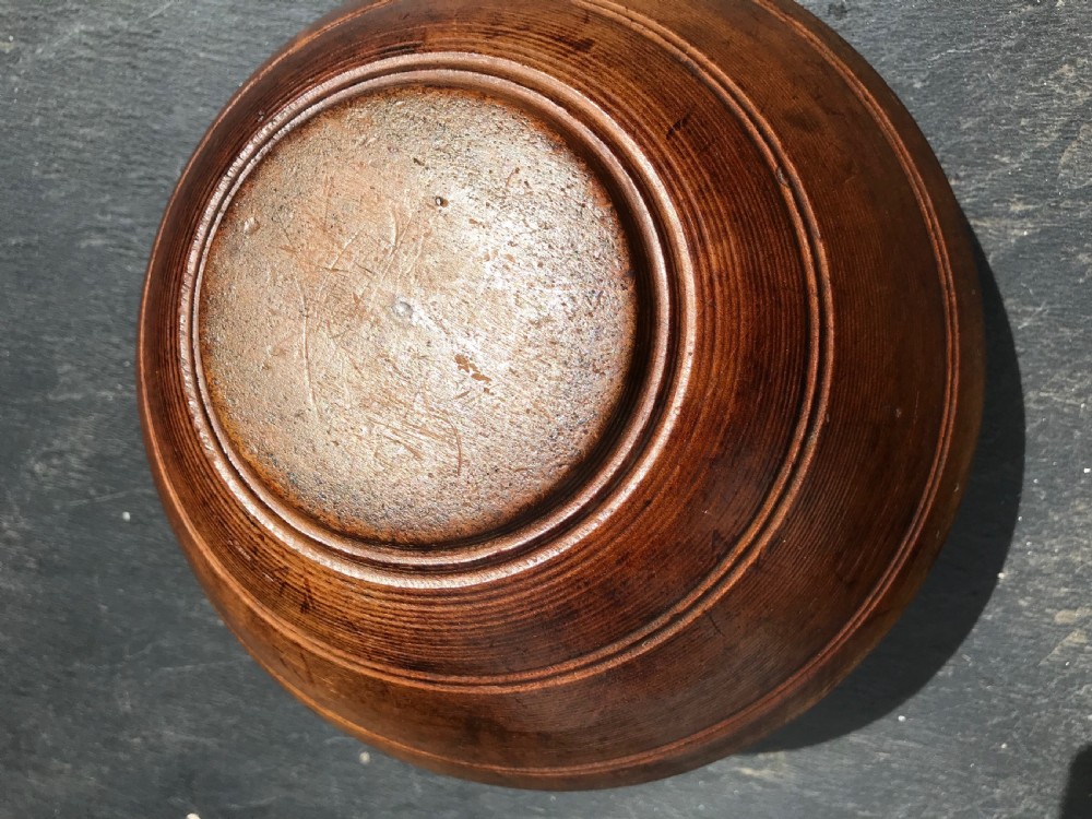Antique Treen Sycamore Bowl View II