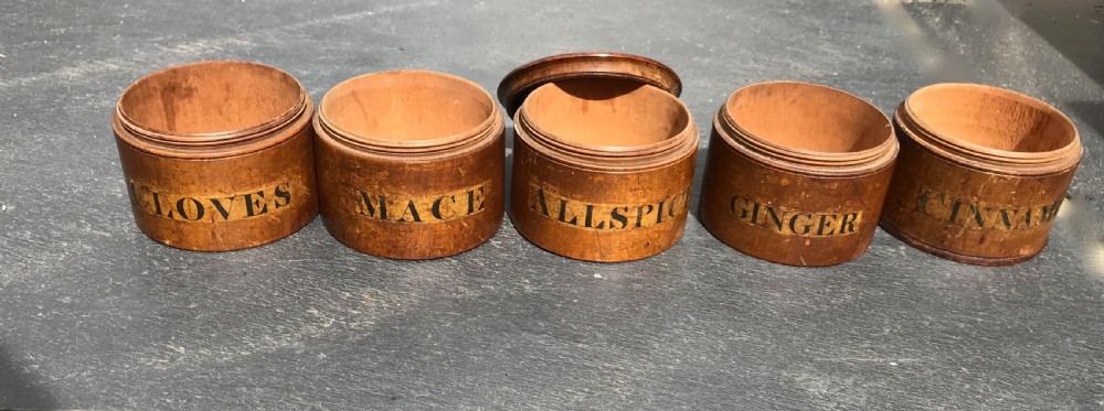 Antique Treen Spice Tower - Five Tier View III