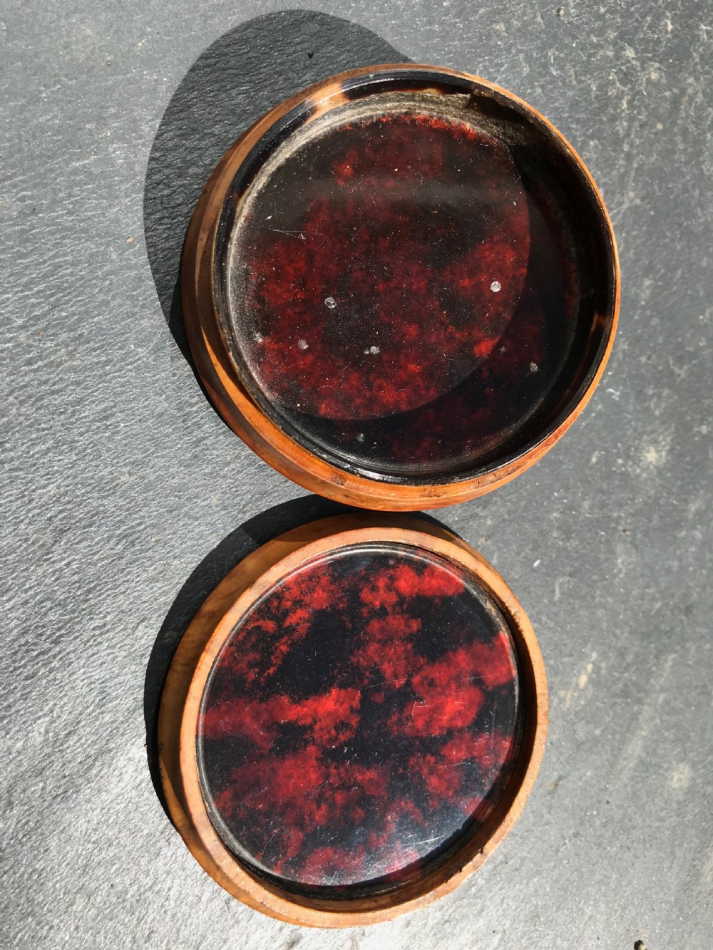 Antique Pressed Wood Snuff Box View III