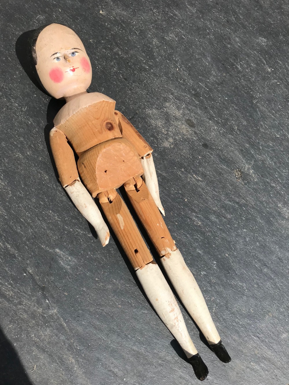 Antique Grodenertal Wooden Doll View II