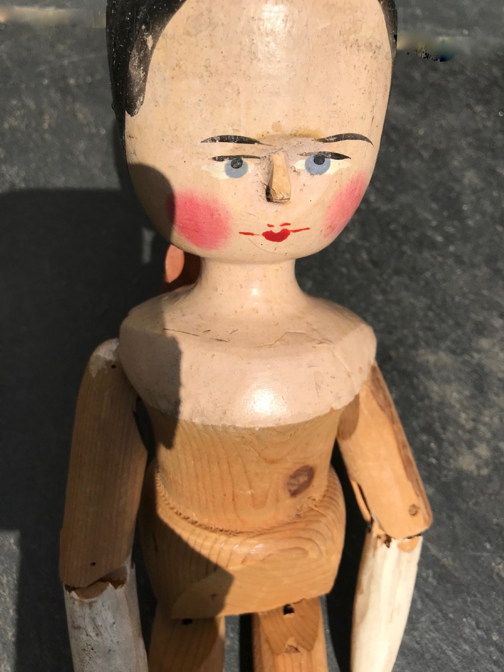 Antique Grodenertal Wooden Doll View III