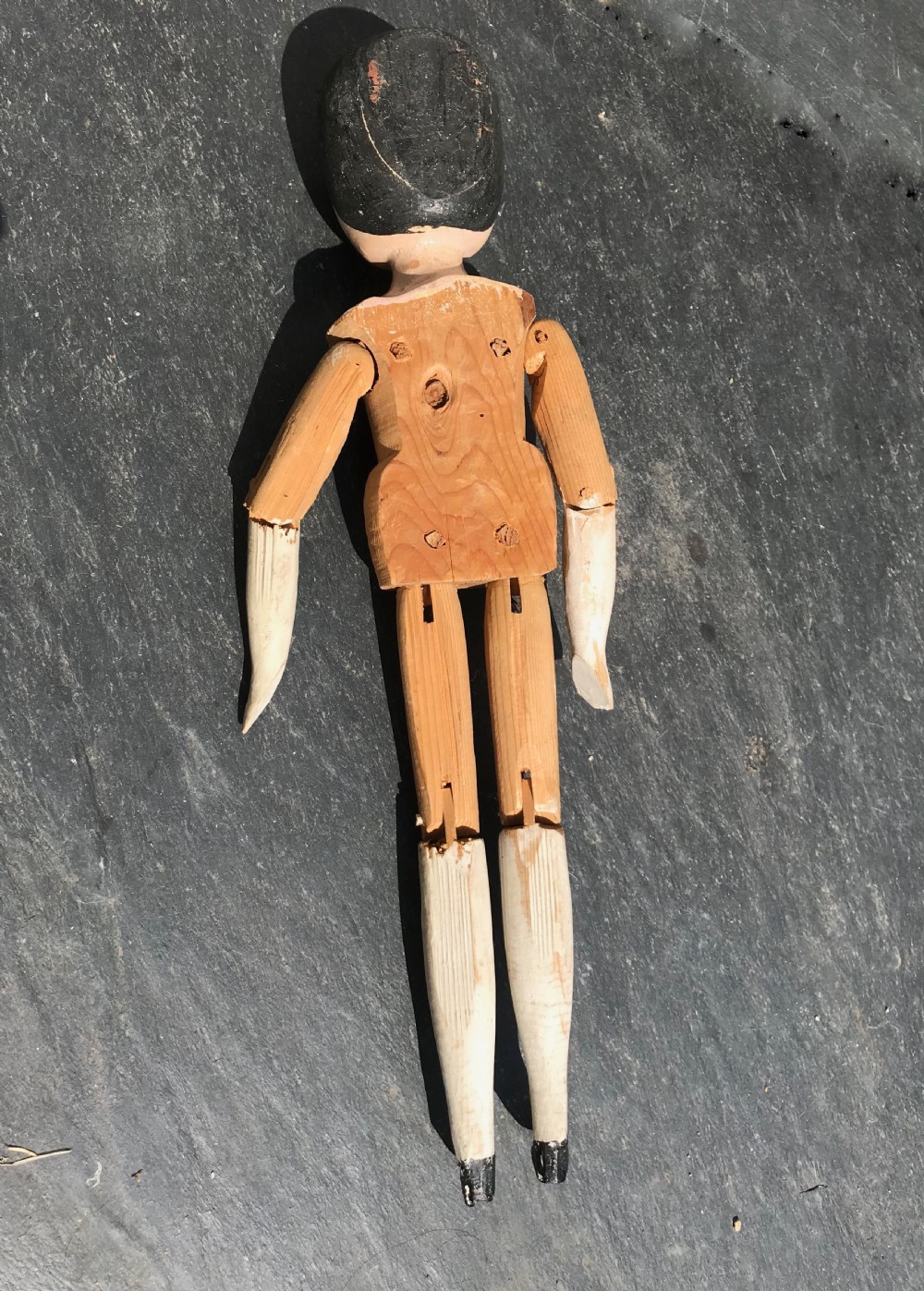Antique Grodenertal Wooden Doll View IV