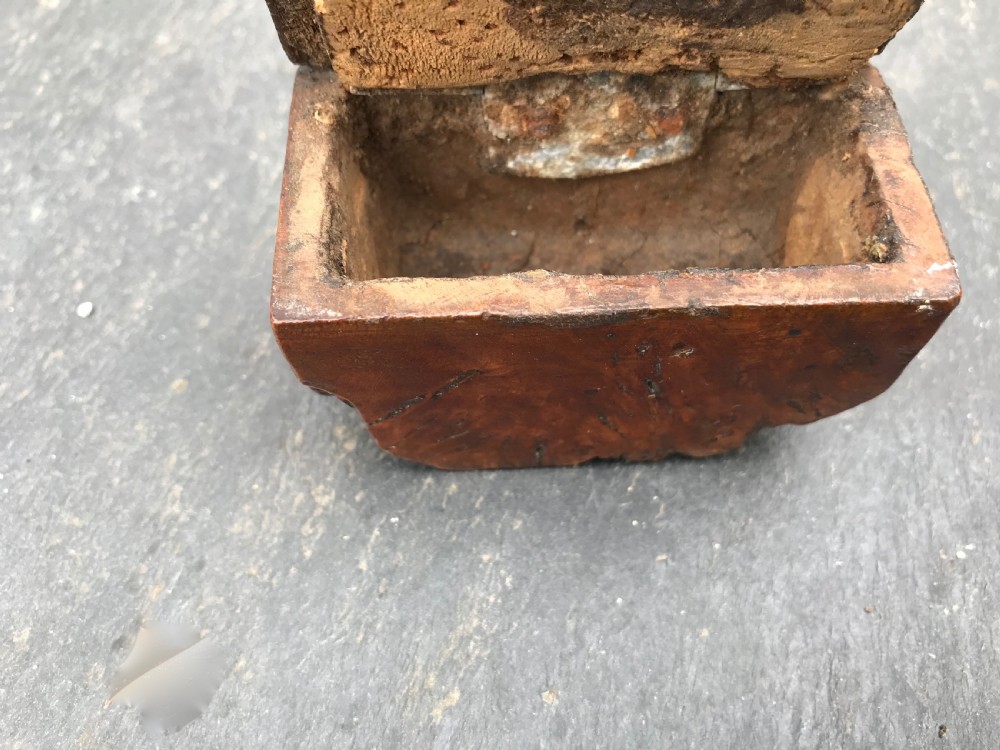 A Georgian Snuff Box - carved from a lump of burl maple View III