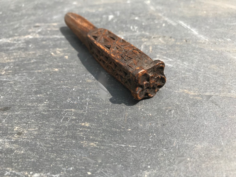 Antique Treen Apple Corer/ Scoop - dated 1786 View III