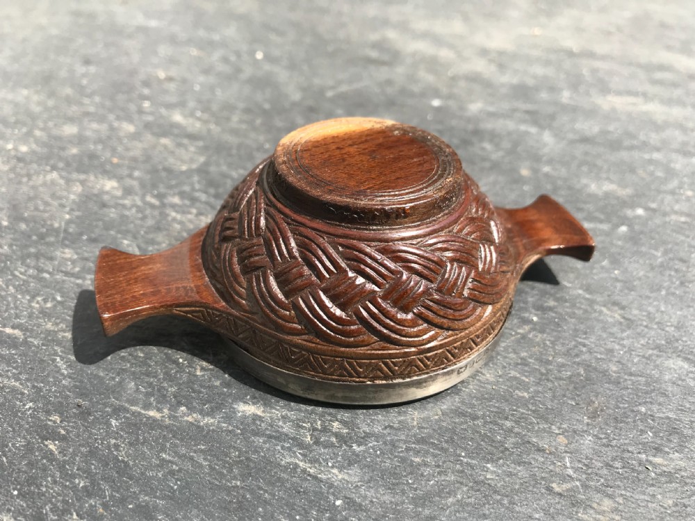Antique Scottish Quaich - Celtic Knot View II