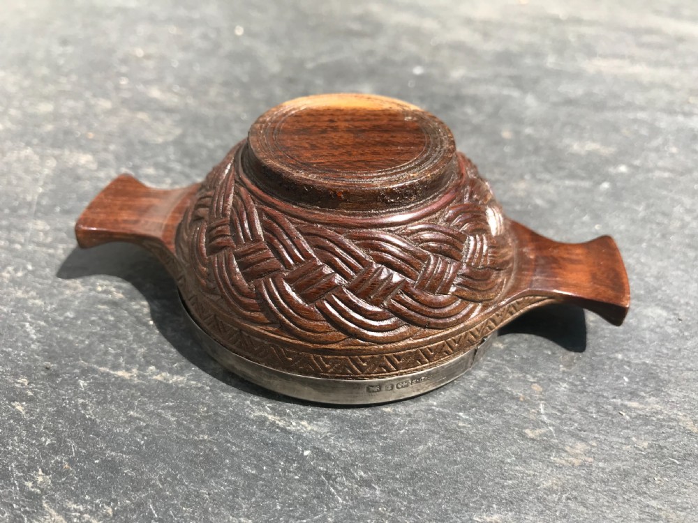 Antique Scottish Quaich - Celtic Knot View IV