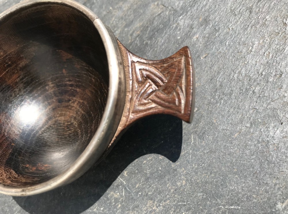 Antique Scottish Quaich - Celtic Knot View V