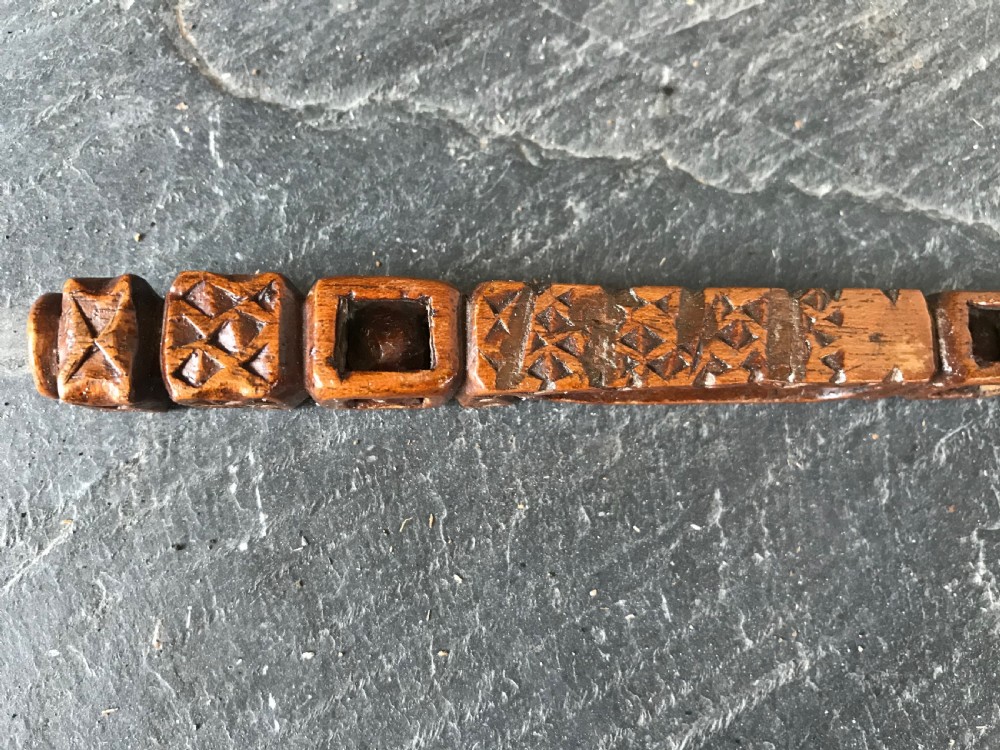 Antique Treen Knitting Sheath - dated 1811 View IV