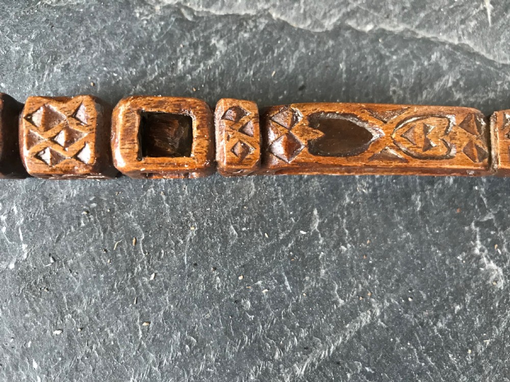Antique Treen Knitting Sheath - dated 1811 View V