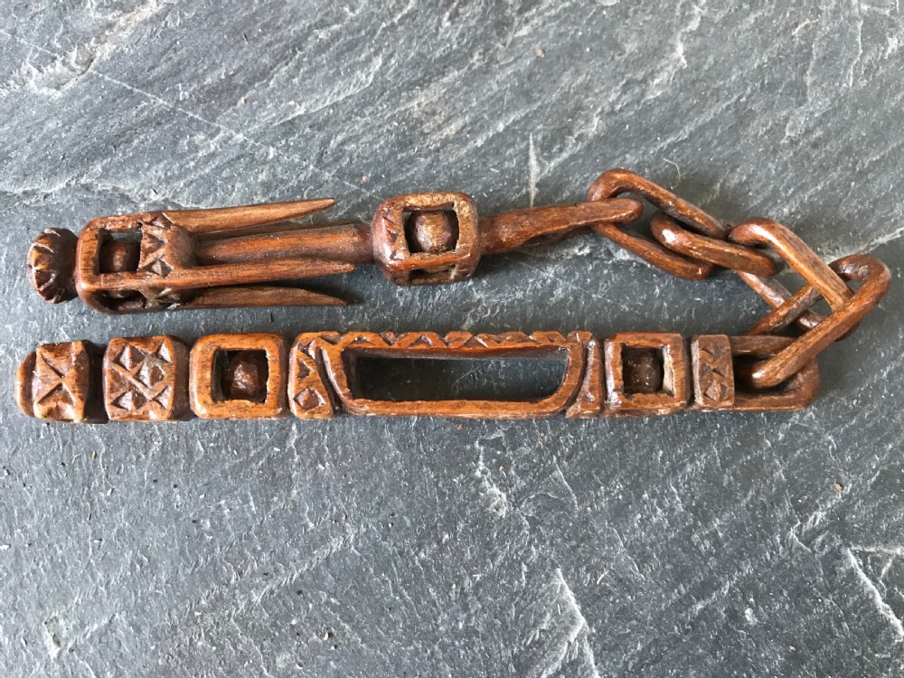 Antique Treen Knitting Sheath - dated 1811 View VI