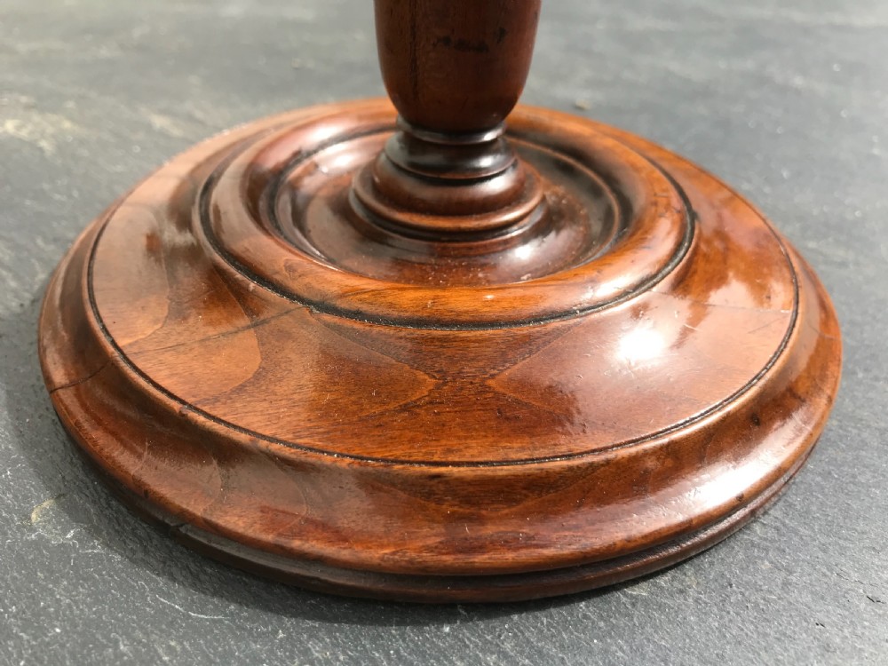A Georgian Mahogany Adjustable Candle Stand - antique treen View III