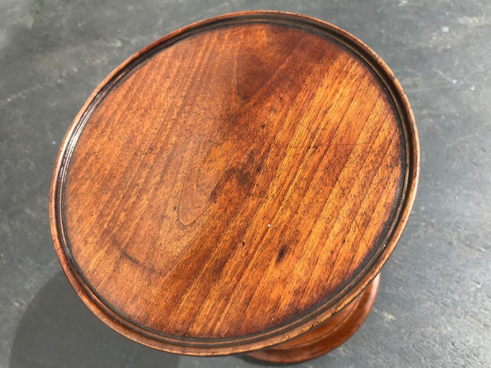 A Georgian Mahogany Adjustable Candle Stand - antique treen View IV