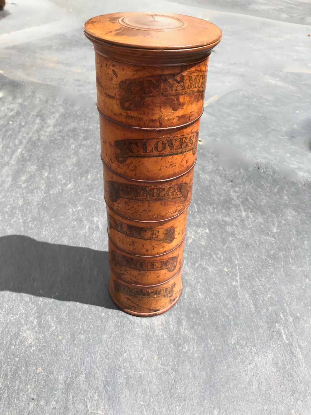 An Unusual Antique Six Tier Spice Tower