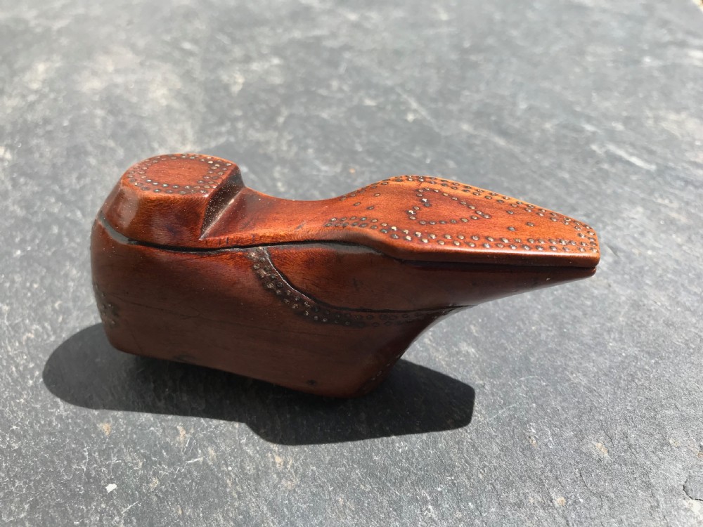 Antique Snuff Shoe - heart motif View II