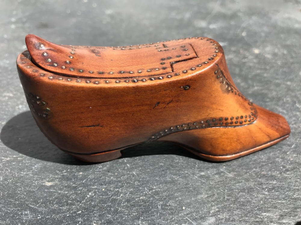 Antique Snuff Shoe - heart motif View III