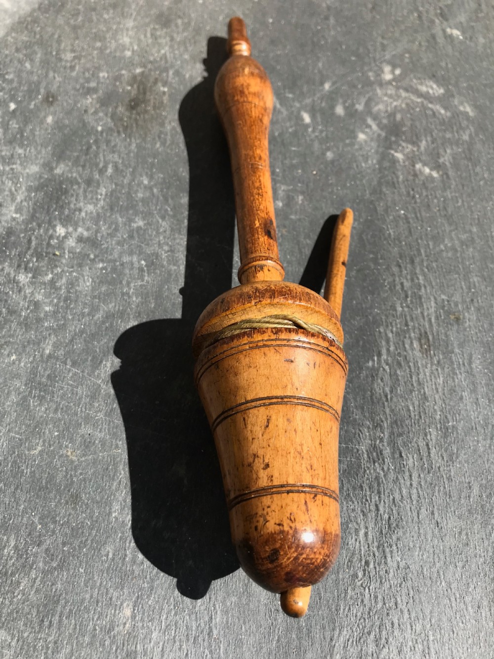 Antique treen teachers clicker View III